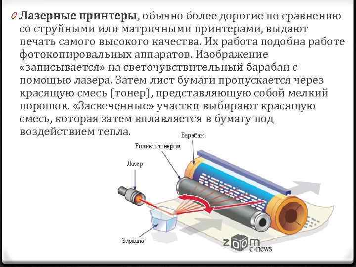 Какие принтеры создают изображение механическим давлением на бумагу через красящую ленту