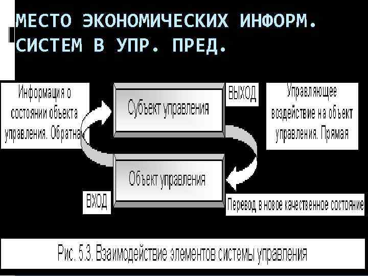 МЕСТО ЭКОНОМИЧЕСКИХ ИНФОРМ. СИСТЕМ В УПР. ПРЕД. 