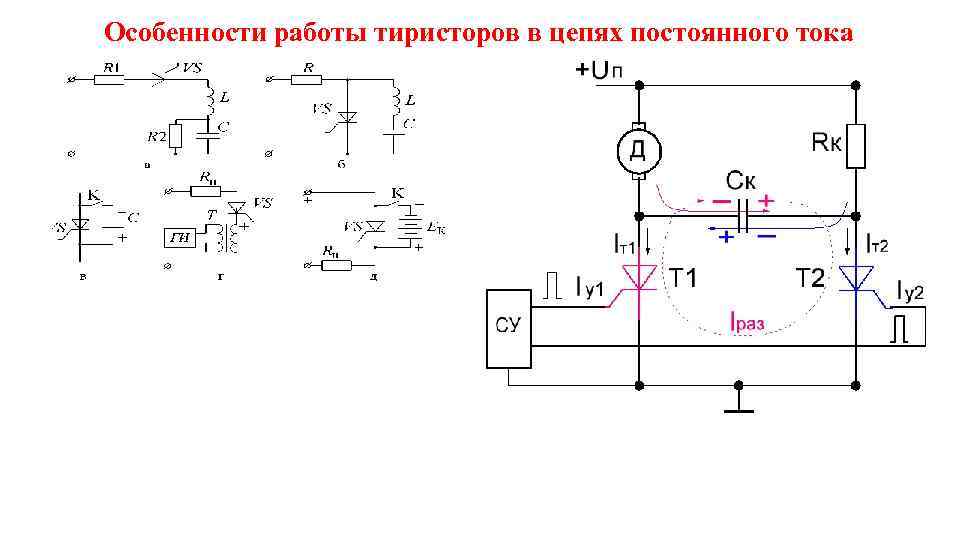 Особенности работы тиристоров в цепях постоянного тока 