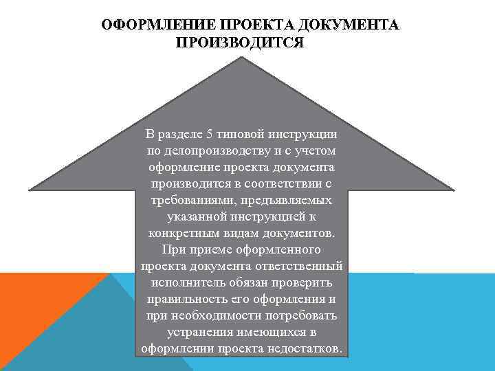 ОФОРМЛЕНИЕ ПРОЕКТА ДОКУМЕНТА ПРОИЗВОДИТСЯ В разделе 5 типовой инструкции по делопроизводству и с учетом