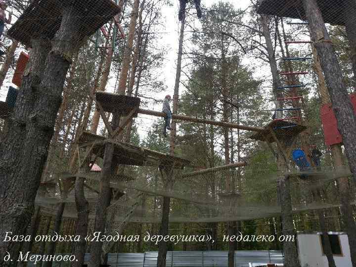 База отдыха «Ягодная деревушка» , недалеко от д. Мериново. 