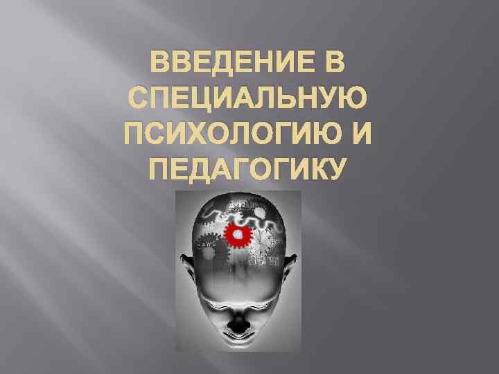 ВВЕДЕНИЕ В СПЕЦИАЛЬНУЮ ПСИХОЛОГИЮ И ПЕДАГОГИКУ 