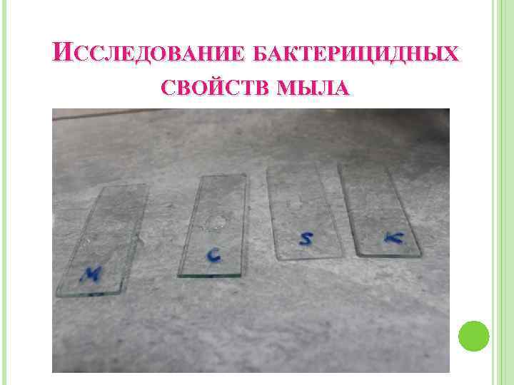 ИССЛЕДОВАНИЕ БАКТЕРИЦИДНЫХ СВОЙСТВ МЫЛА 