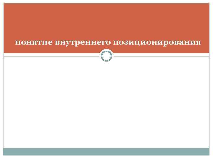понятие внутреннего позиционирования 