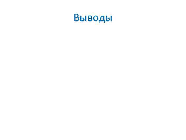 Выводы 