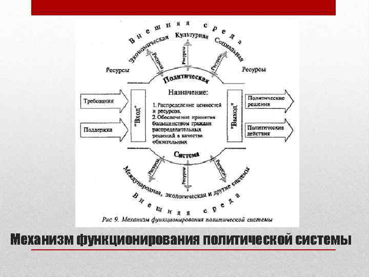 План политическая система