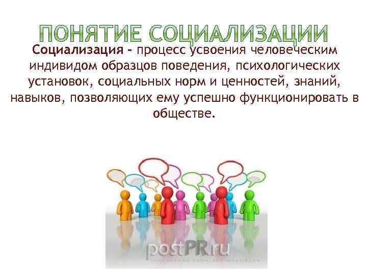 Процесс усвоения индивидом образцов поведения психологических установок