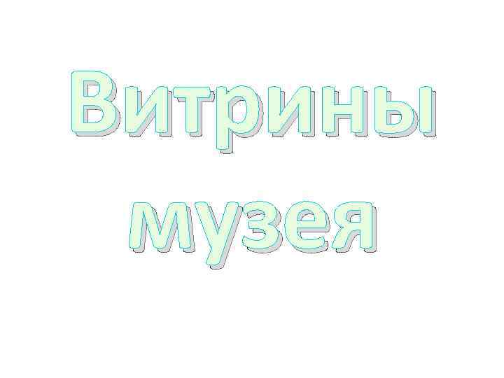 Витрины музея 