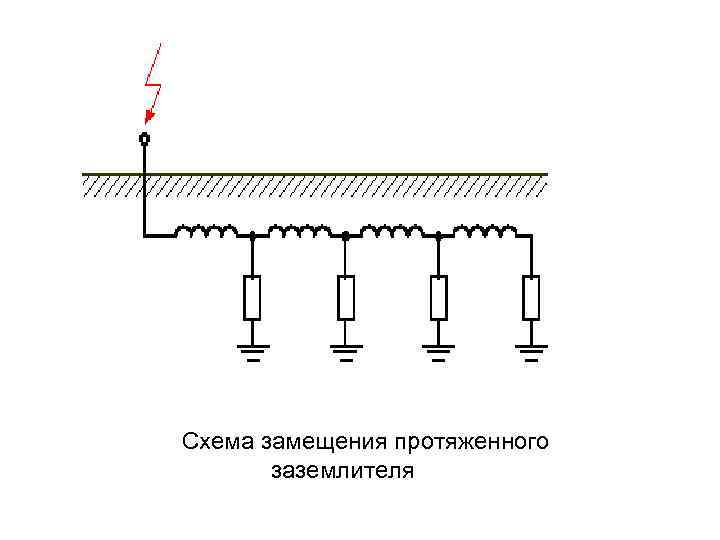 Схема замещения протяженного заземлителя 