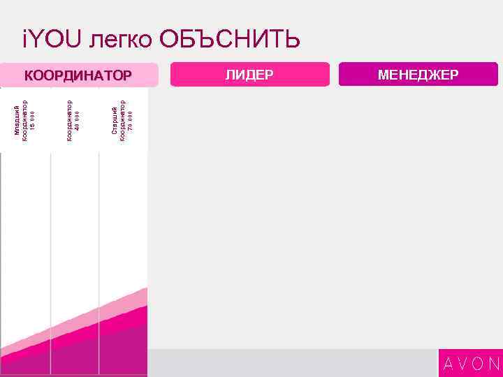 10 9 Старший Координатор 70 000 Координатор 40 000 Младший Координатор 15 000 i.