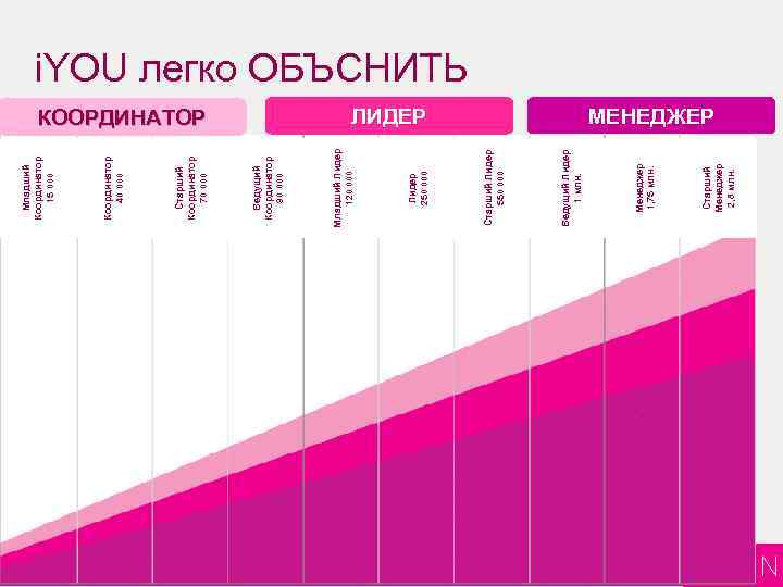 11 6 Старший Менеджер 2, 8 млн. ЛИДЕР Менеджер 1, 75 млн. Ведущий Лидер