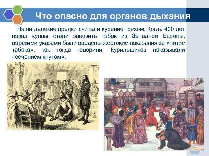 Что опасно для органов дыхания Наши далекие предки считали курение грехом. Когда 400 лет