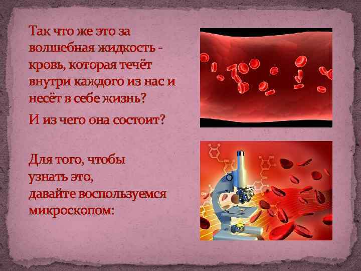 Так что же это за волшебная жидкость кровь, которая течёт внутри каждого из нас