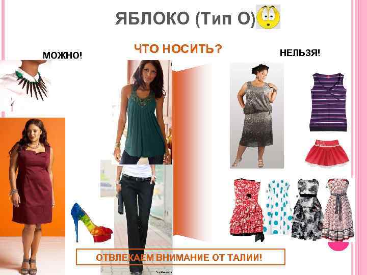 ЯБЛОКО (Тип О) МОЖНО! ЧТО НОСИТЬ? ОТВЛЕКАЕМ ВНИМАНИЕ ОТ ТАЛИИ! НЕЛЬЗЯ! 