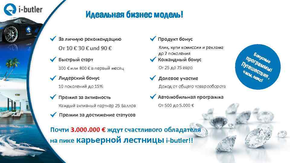 Идеальная бизнес модель! За личную рекомендацию Продукт бонус От 10 € 30 € und
