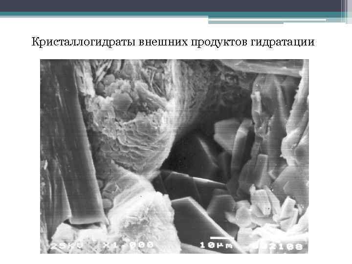 Кристаллогидраты внешних продуктов гидратации 