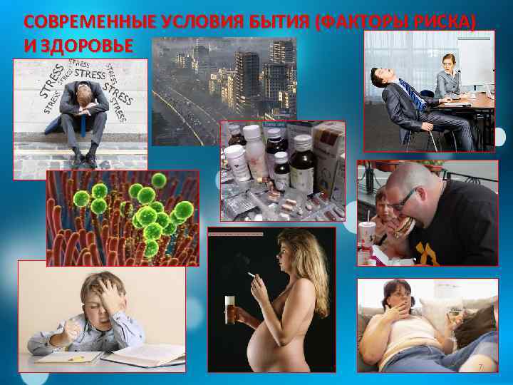 СОВРЕМЕННЫЕ УСЛОВИЯ БЫТИЯ (ФАКТОРЫ РИСКА) И ЗДОРОВЬЕ 7 