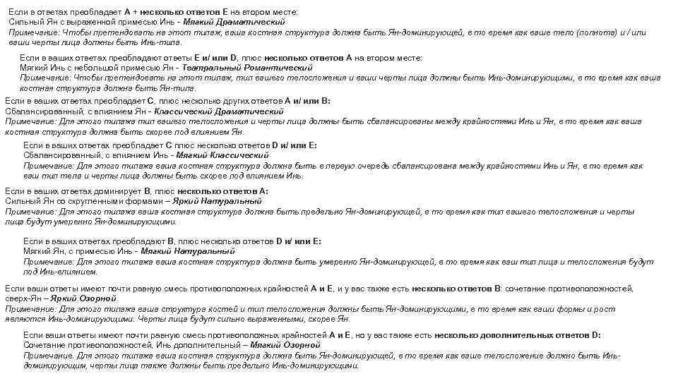 Если в ответах преобладает А + несколько ответов E на втором месте: Сильный Ян