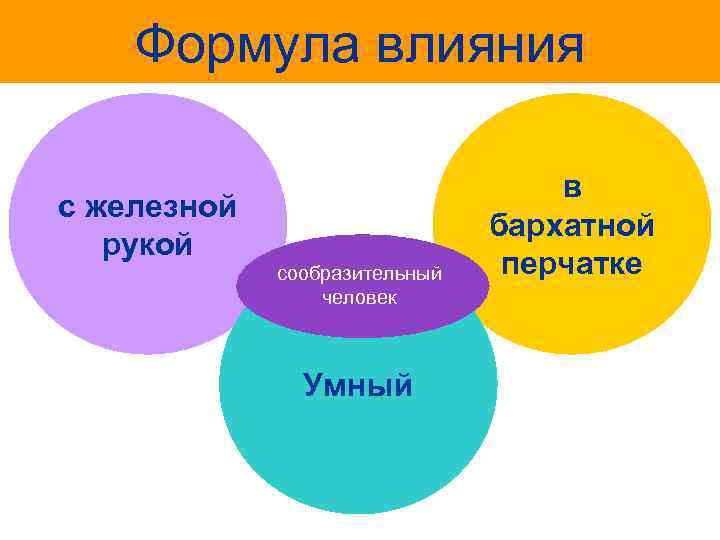 Формула влияния с железной рукой сообразительный человек Умный в бархатной перчатке 