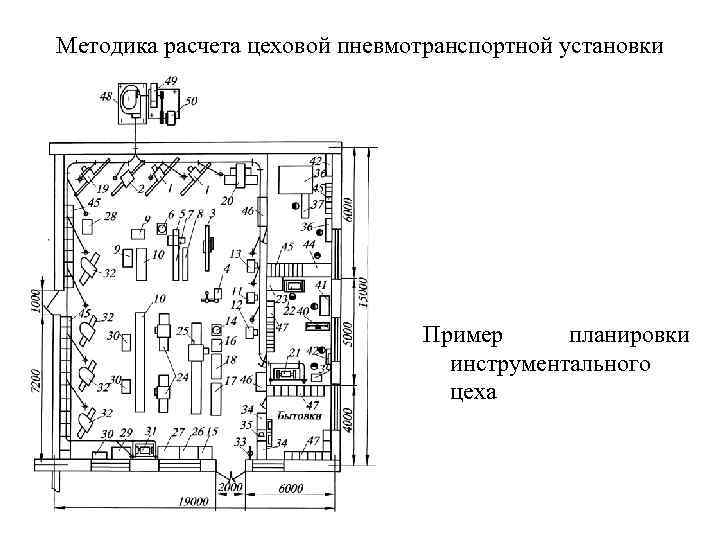 Чертеж токарного цеха