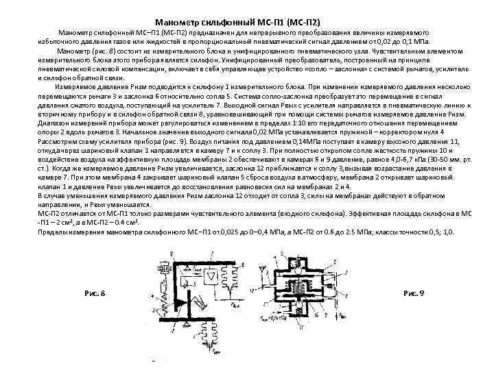  Манометр сильфонный МС-П 1 (МС-П 2) Манометр сильфонный МС П 1 (МС-П 2)