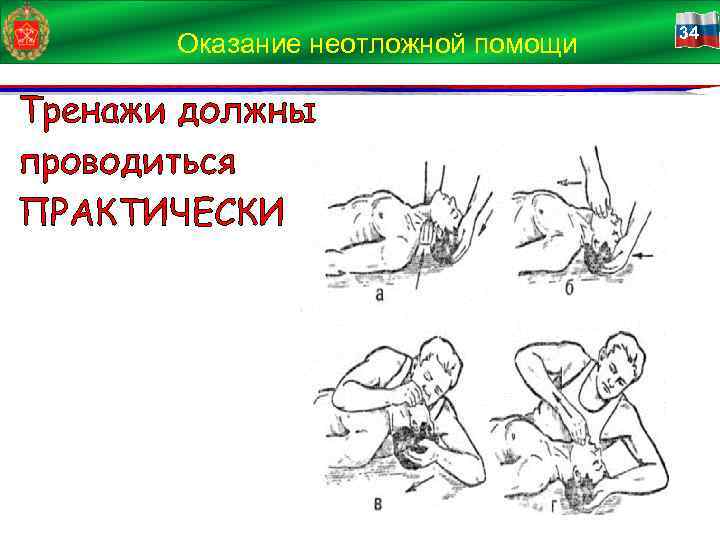 Оказание неотложной помощи Тренажи должны проводиться ПРАКТИЧЕСКИ ! 34 