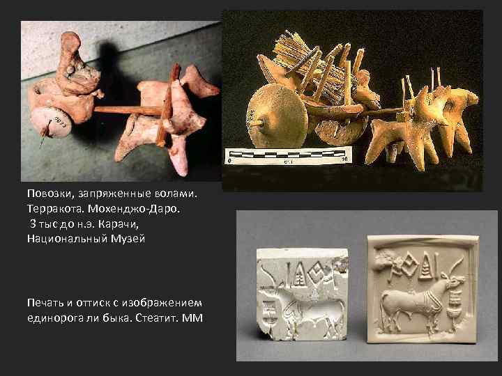 Повозки, запряженные волами. Терракота. Мохенджо-Даро. 3 тыс до н. э. Карачи, Национальный Музей Печать