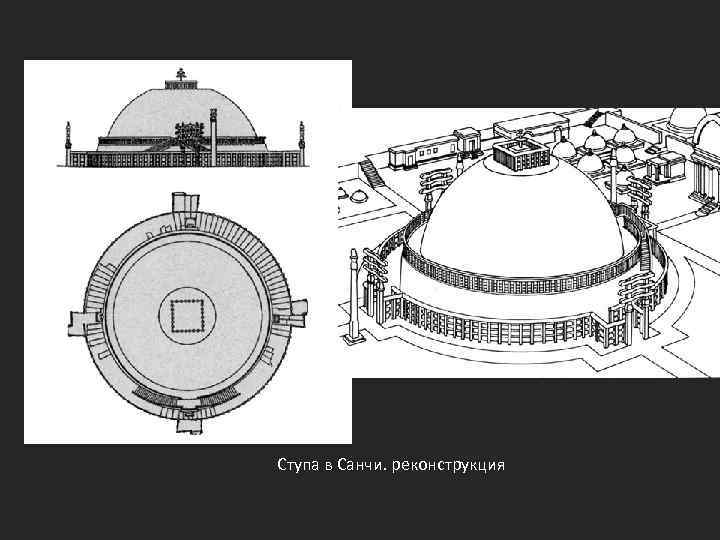 Ступа в Санчи. реконструкция 