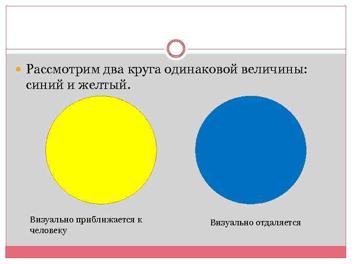 Рассмотрите две точки зрения. Теория цвета Кандинского. Форма и цвет по Кандинскому. Два одинаковых круга.