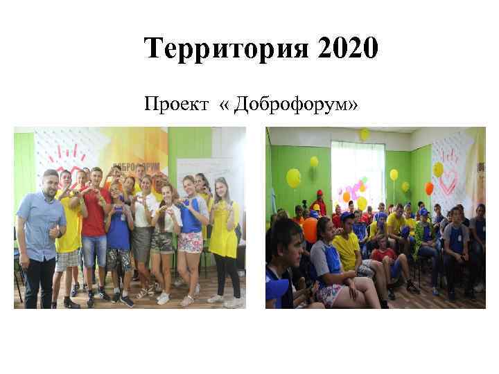 Территория 2020 Проект « Доброфорум» 