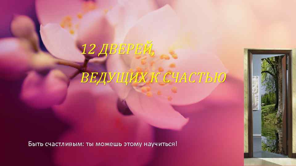 12 ДВЕРЕЙ, ВЕДУЩИХ К СЧАСТЬЮ Быть счастливым: ты можешь этому научиться! 