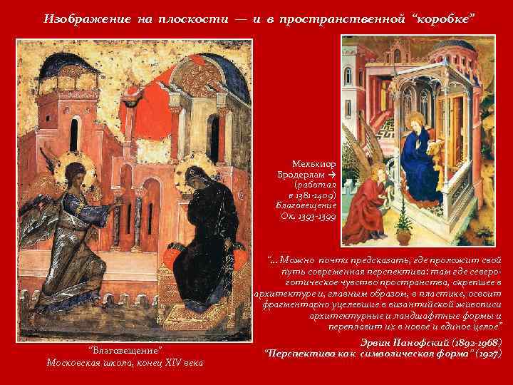 Изображение на плоскости — и в пространственной “коробке” Мельхиор Бродерлам → (работал в 1381