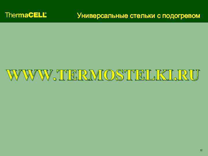 Универсальные стельки с подогревом WWW. TERMOSTELKI. RU 12 