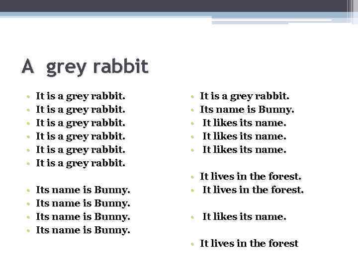 A grey rabbit • • • It is a grey rabbit. Its name is