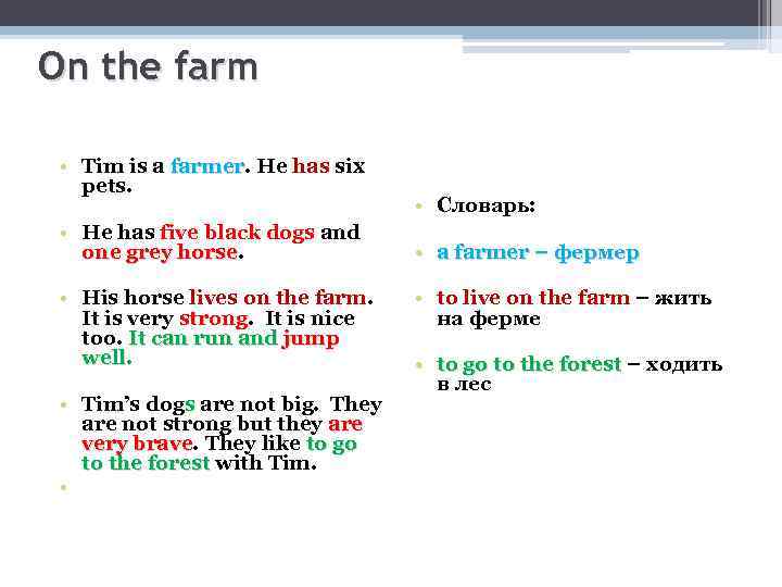 Ис вери. Заполни пропуски словами из рассказа tim is. Farm перевод. Tim is a Farmer.. Предложения с Live on.