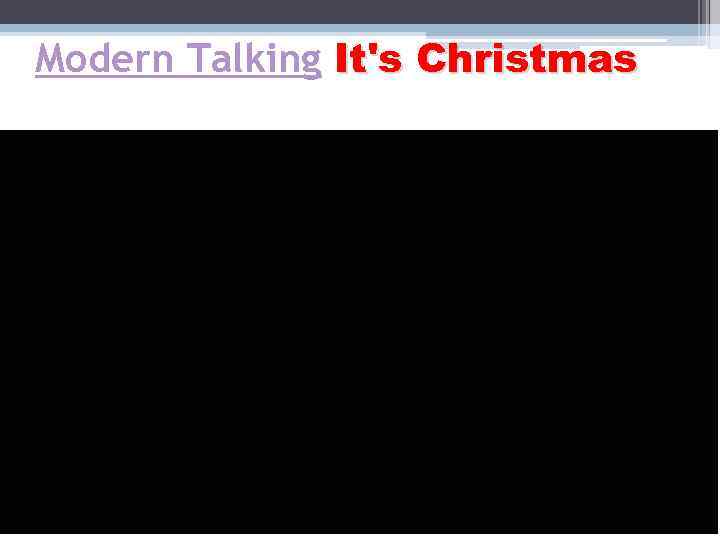 Modern Talking It's Christmas 