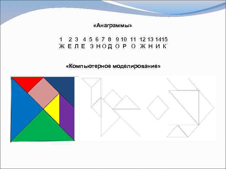  «Анаграммы» 1 2 3 4 5 6 7 8 9 10 11 12