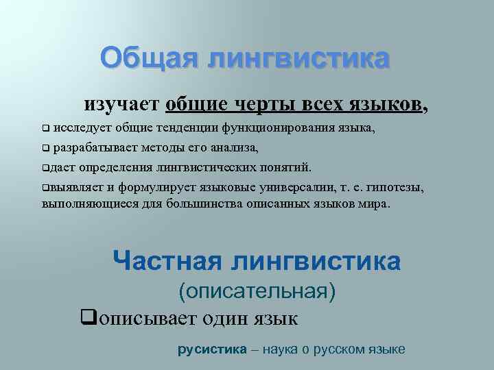 Общее языкознание