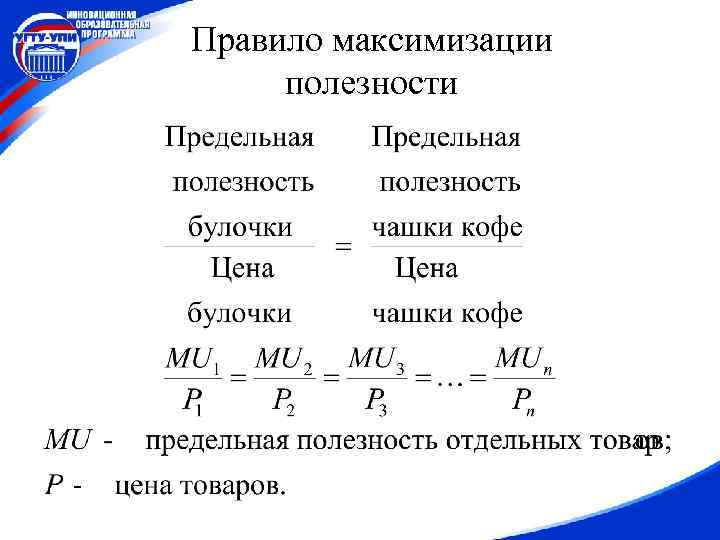 Правило максимизации полезности 