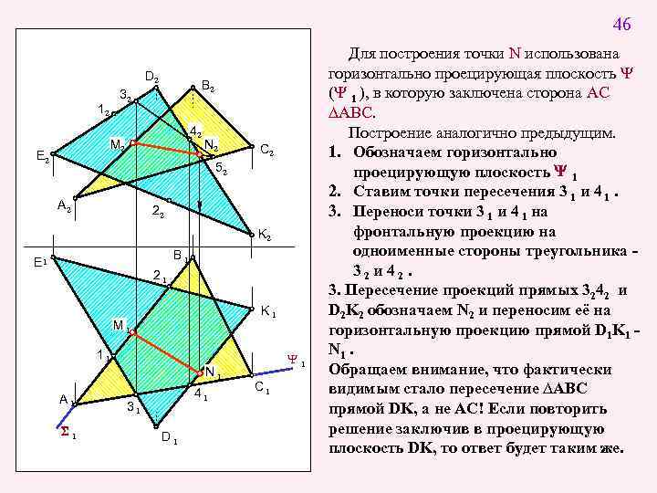 Прямая через пересечение плоскостей