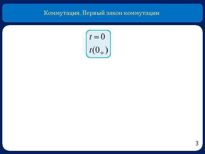 Коммутация. Первый закон коммутации 3 