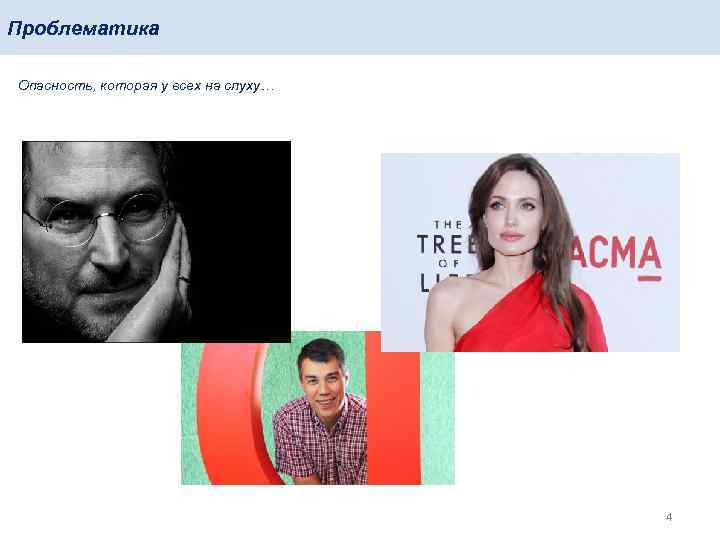 Проблематика Опасность, которая у всех на слуху… 4 