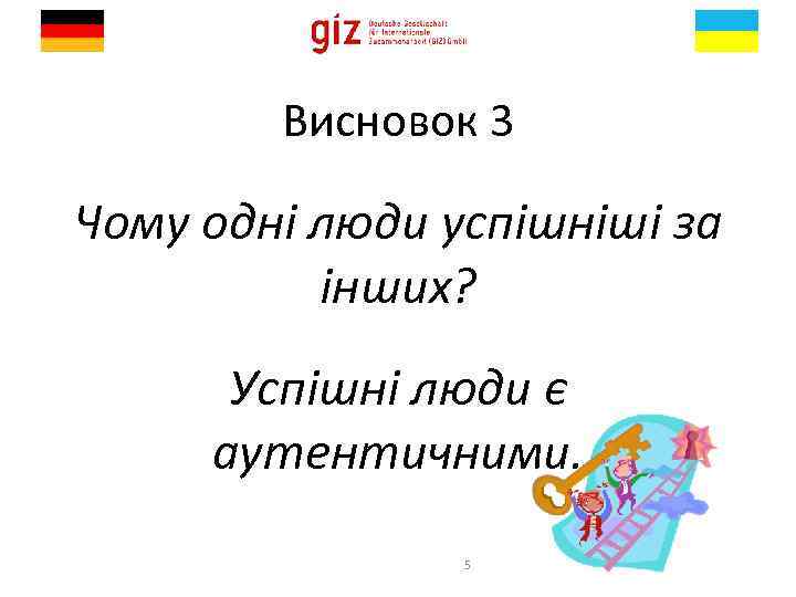 Висновок 3 Чому одні люди успішніші за інших? Успішні люди є аутентичними. 5 