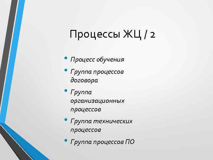 Процессы ЖЦ / 2 • Процесс обучения • Группа процессов договора • Группа организационных