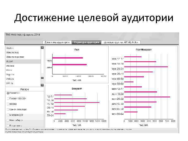 Достижение целевой аудитории 