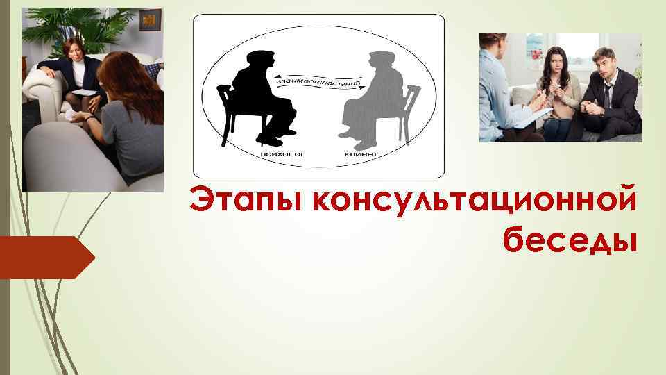 Этапы консультационной беседы 