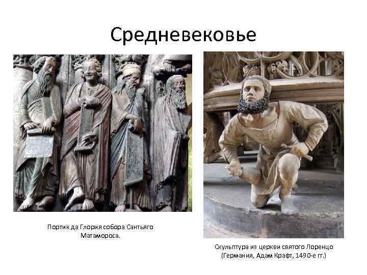 Средневековье Портик да Глория собора Сантьяго Матамороса. Скульптура из церкви святого Лоренцо (Германия, Адам