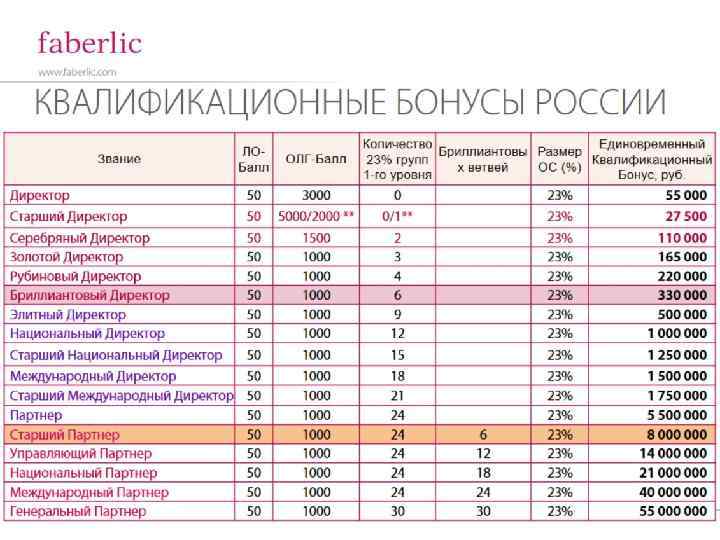 Маркетинг план фаберлик узбекистан