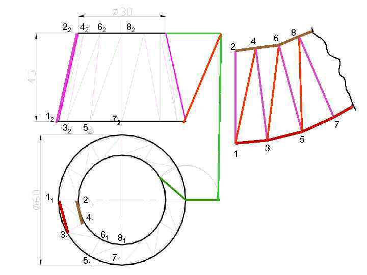 22 42 62 82 2 12 32 52 21 41 31 61 8 1