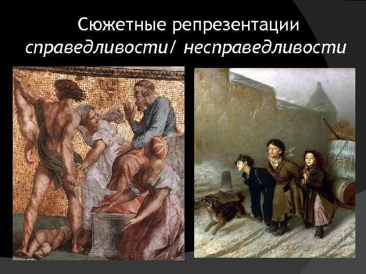 Сюжетные репрезентации справедливости/ несправедливости 